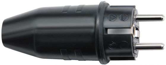 FICHE ELECTRIQUE IP54 CAOUTCHOUC LISSE MALE