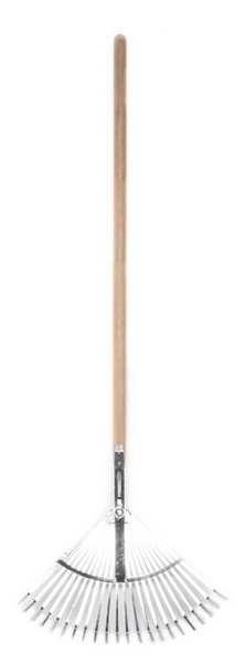 BALAI A FEUILLES METAL FIL PLAT REGLABLE 22D 42CM AVEC MANCHE
