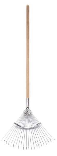 BALAI A FEUILLES METAL FIL ROND 22D 42CM AVEC MANCHE