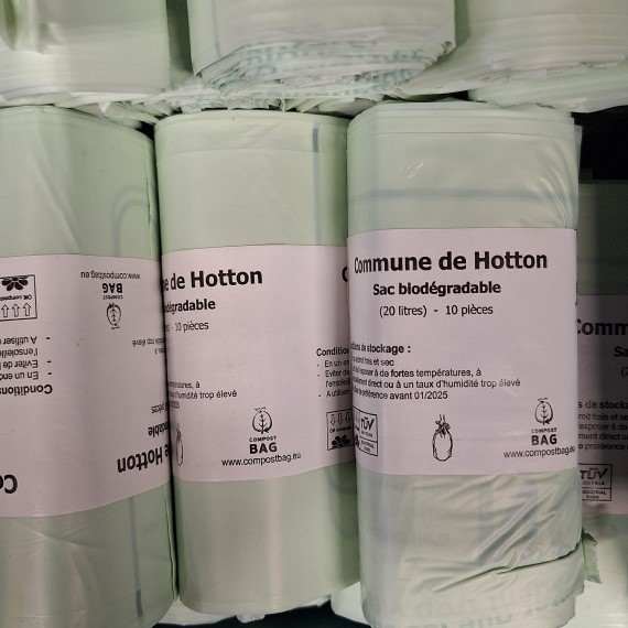 SACS POUBELLE COMMUNAUX HOTTON BIO 20L