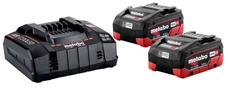 CHARGEUR + 2X 5.5 AH METABO