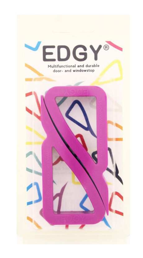 ARRET DE PORTE COIN CAOUTCHOUC MULTIFONCTION ROSE EDGY