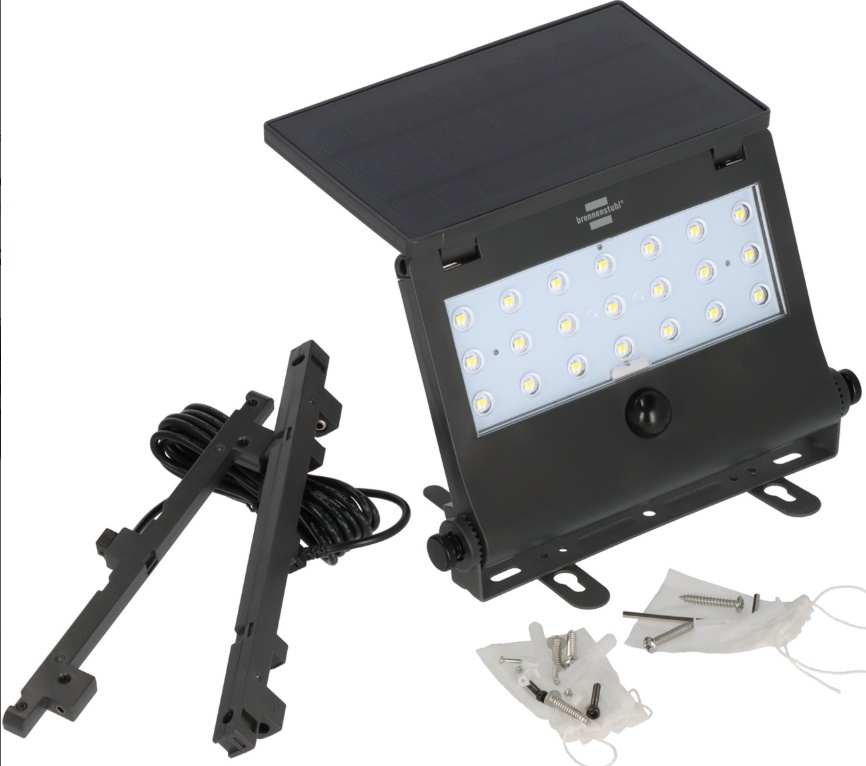 PROJECTEUR LED SOLAIRE MURAL AVEC DETECTEUR 1000LM