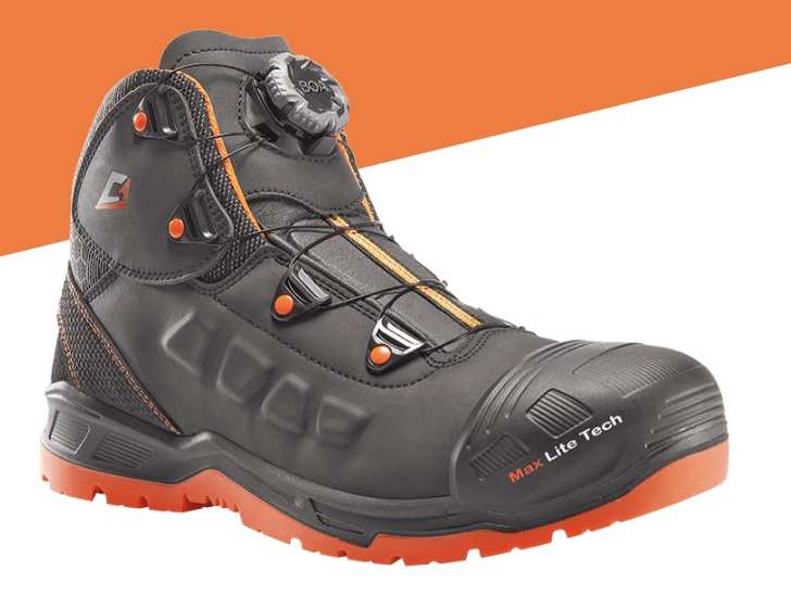 CHAUSSURE MI-HAUTE GHOST NERO-ARANCIO 3 S3 BOA