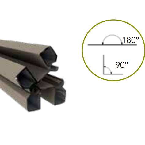 POTEAU ALU DUO FUSE 3M RAL7016