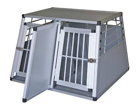 CAGE DE TRANSPORT CHIEN ALUMINIUM 2 PORTES