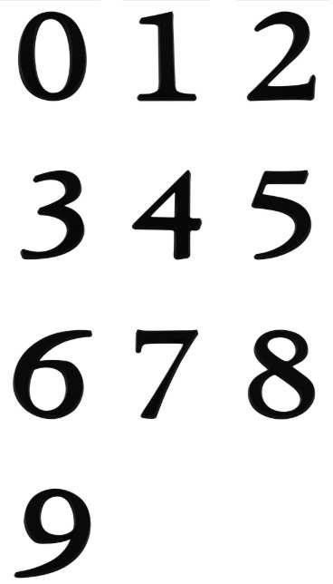 NUMÉRO DE MAISON PVC NOIR