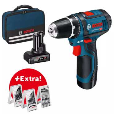 VISSEUSE GSR 12V-15 + 1x 2,0Ah + 1x 4,0Ah + CHARGEUR GAL 12V-20