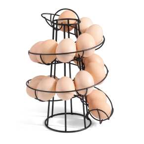 SUPPORT À OEUFS SPIRALE NOIR