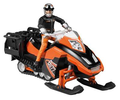 Moto neige avec conducteur et accessoires 1:16  - Bruder 631017