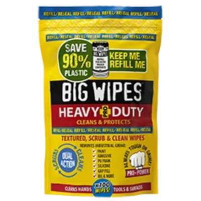 RECHARGE DE LINGETTES NETTOYANTES BIG WIPES HEAVY DUTY