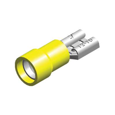 SOULIER DE CABLE SEMI ISOLE 6.3MM FEMELLE