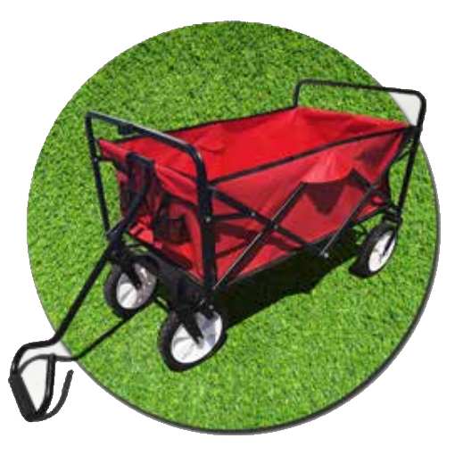 CHARETTE A MAIN PLIABLE ROUGE