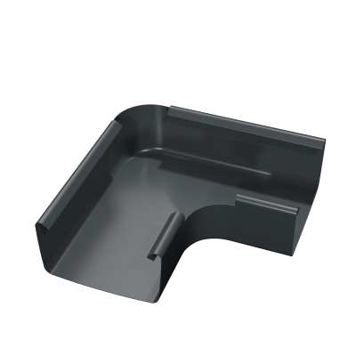 ANGLE DE GOUTTIERE EDGE ACIER RECTANGULAIRE NOIR MAT
