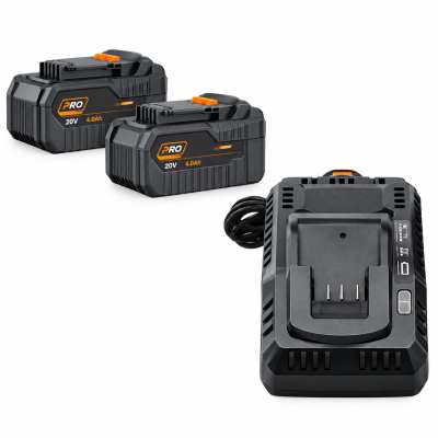 BATTERIE POUR AGRAFEUSE A CRAMPILLONS 18V - 2 X 4AH + CHARGEUR