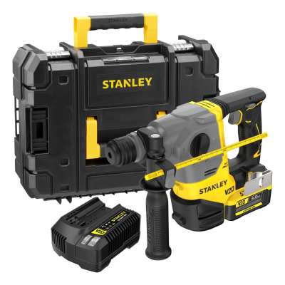 MARTEAU STANLEY 2,5J + BATTERIE 4 Ah + CHARGEUR ET MALETTE