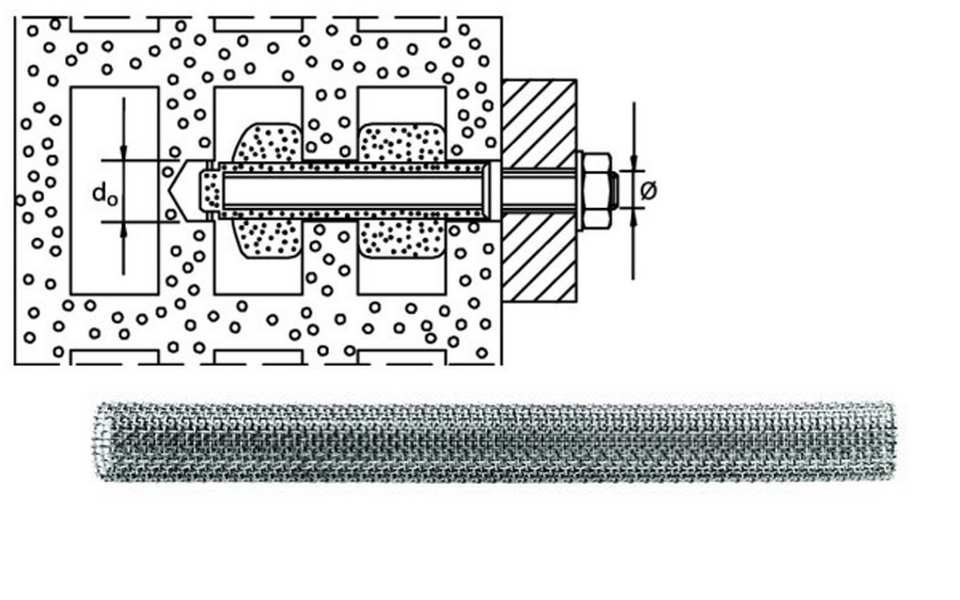 TAMIS POUR INJECTION CHIMIQUE EN ACIER