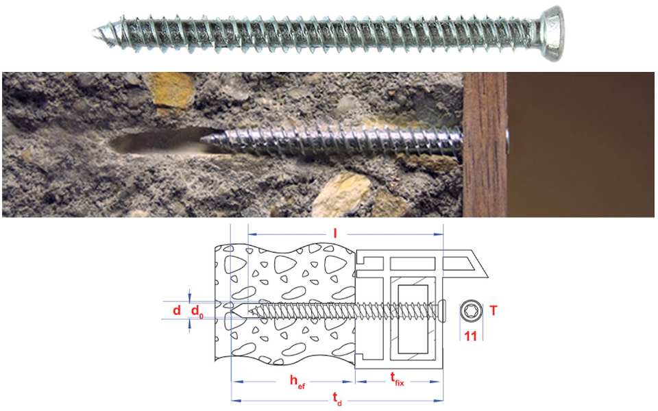 VIS POUR CHASSIS TÊTE PLATE FRAISÉE