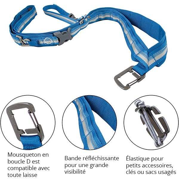 CEINTURE BANDOULIERE RSG - BLEU AZUR