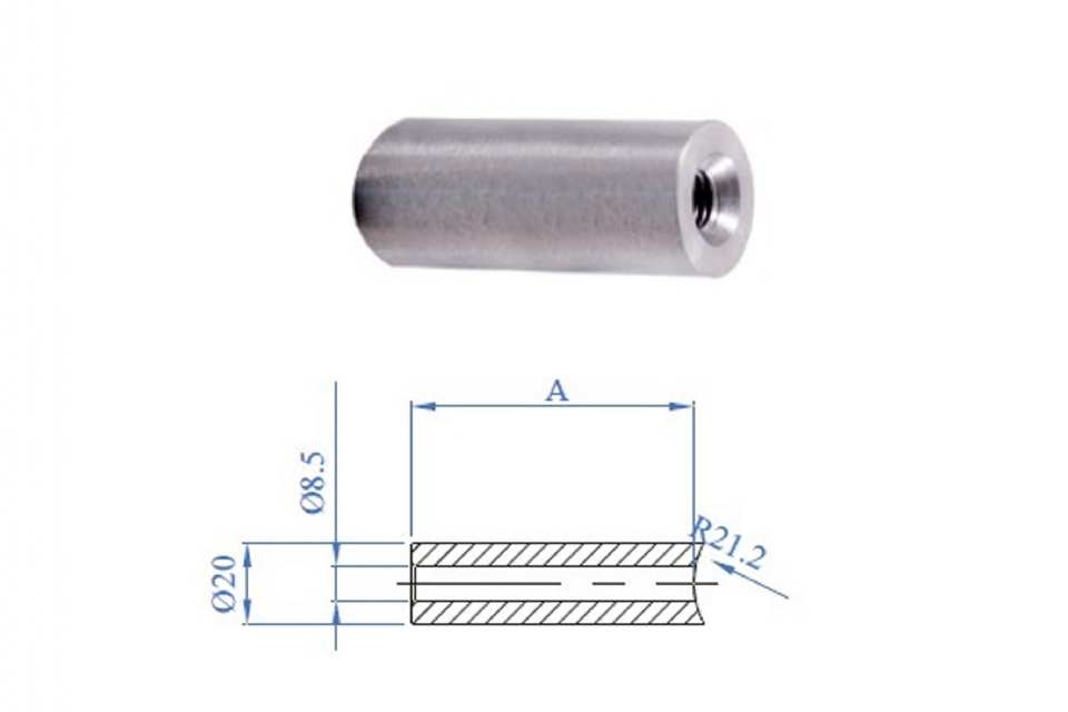 ENTRETOISE POUR PLAQUE DE BASE LATERALE INOX