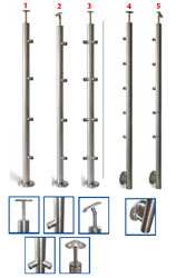 POTEAU POUR RAMBARDE INOX 42,4MM
