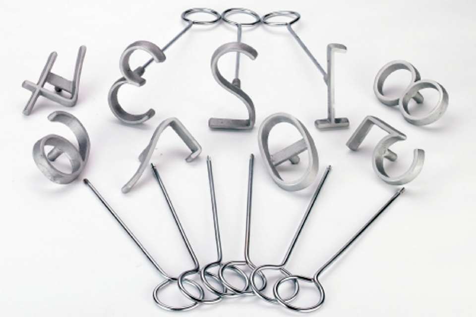 SET DE MARQUAGE COMPLET 0 > 9 EN ALUMINIUM