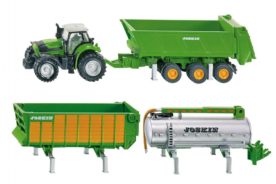 DEUTZ AVEC KIT DE REMORQUES JOSKIN - 018482 - 1:87