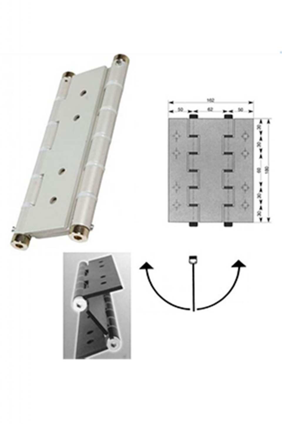 CHARNIÈRE CARRÉE DOUBLE ACTION