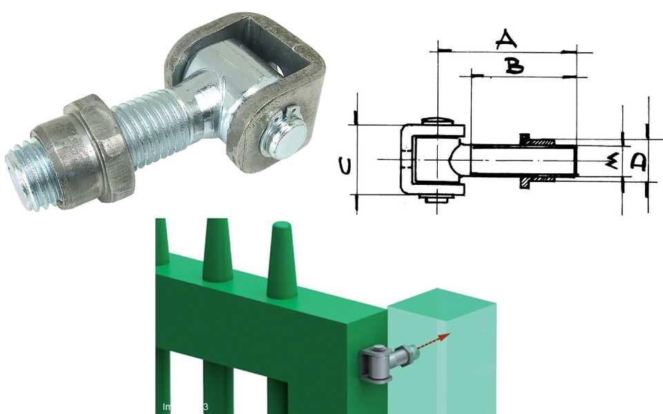 CHARNIERE RÉGLABLE COURT INOX