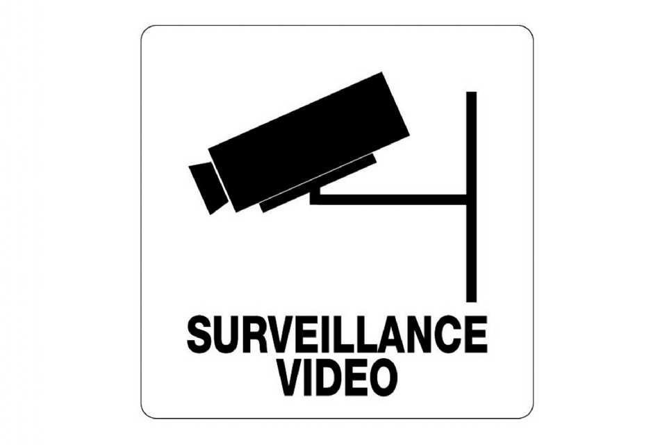ADHÉSIF CARRÉ SURVEILLANCE VIDÉO