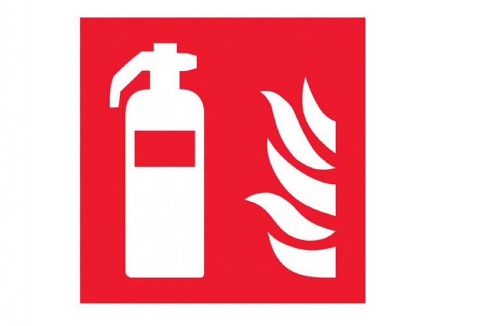 ADHÉSIF CARRÉ EXTINCTEUR