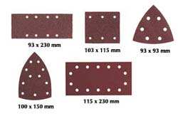 FEUILLES ABRASIVES RECTANGULAIRES POUR PONCEUSE METABO
