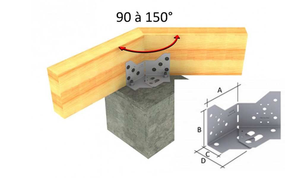 EQUERRE RÉGLABLE POUR TERRASSE