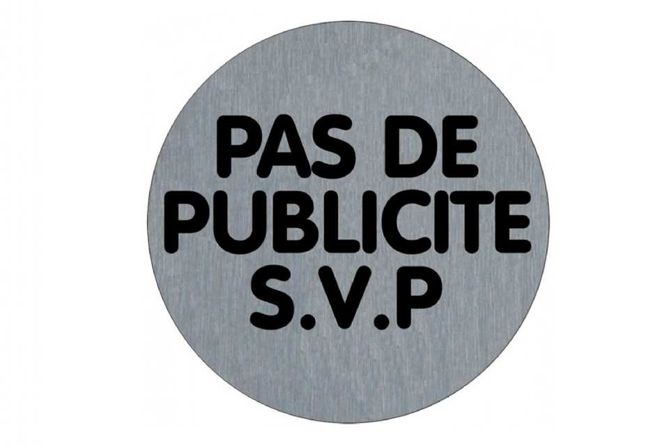 PANNEAU ALUMINIUM ROND PAS DE PUBLICITE