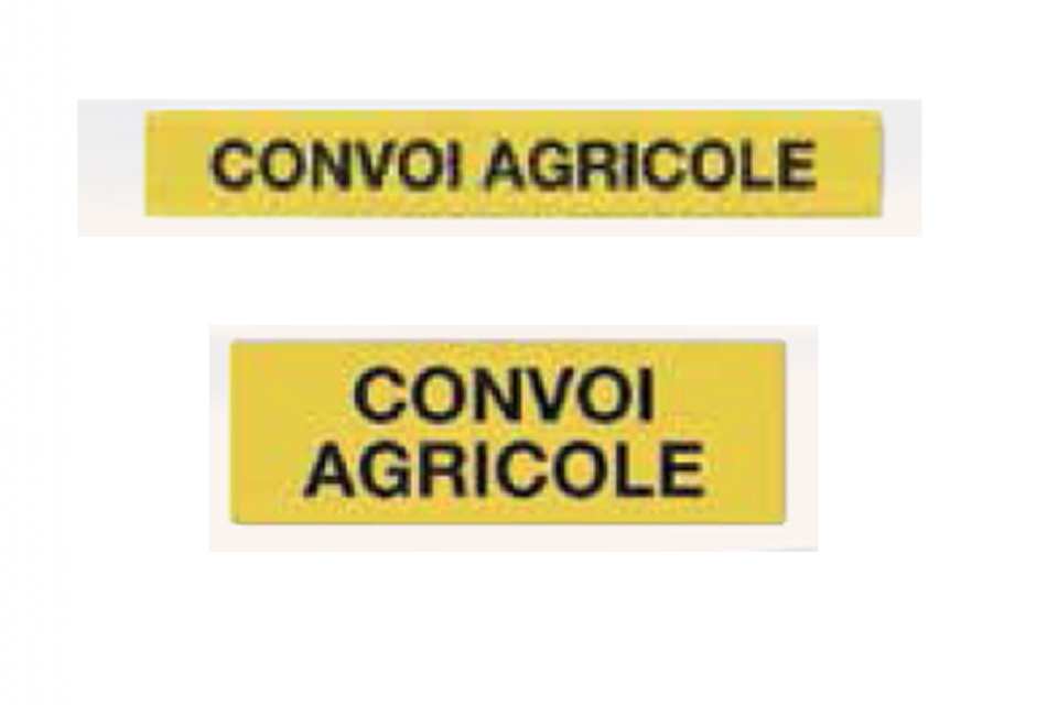 PANNEAU ALU RECTANGLE CONVOI AGRICOLE