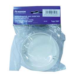RACCORD MANCHON ROND + CLAPET PVC BLANC