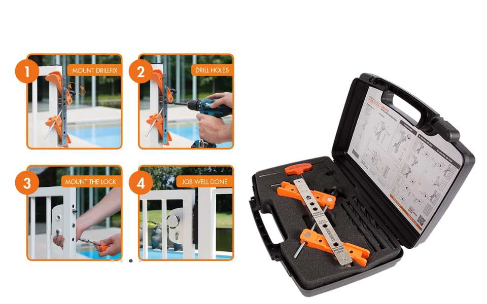 GABARIT DE PERCAGE SERRURE ET GACHE LOCINOX