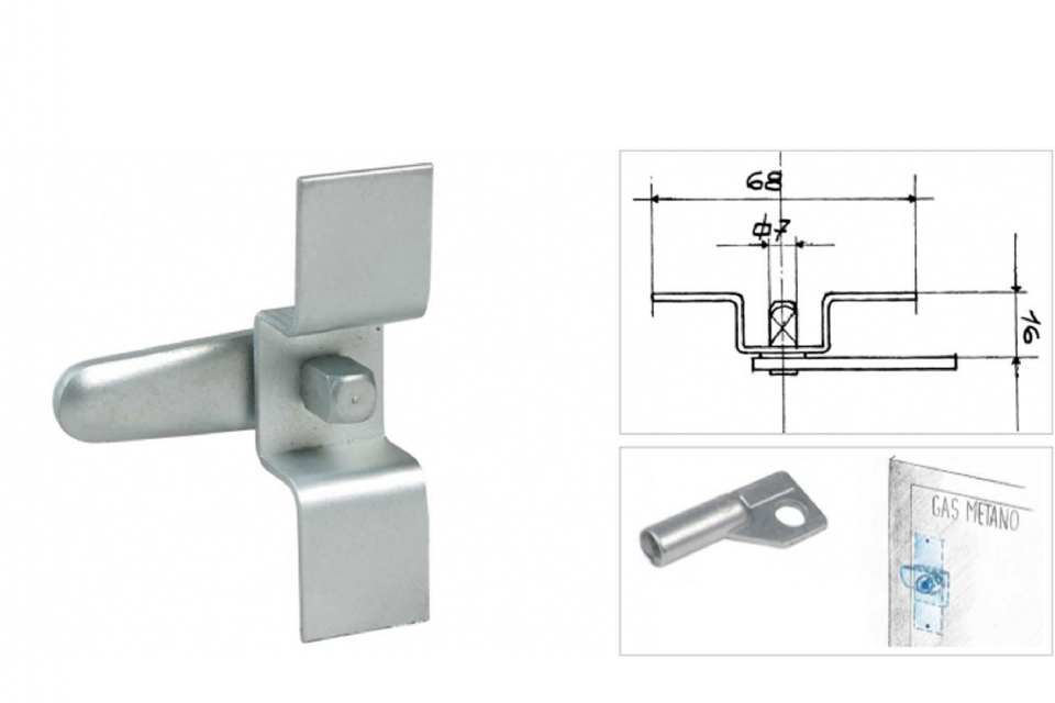 TOURNIQUET À PLAQUER A SOUDER AVEC CLEF