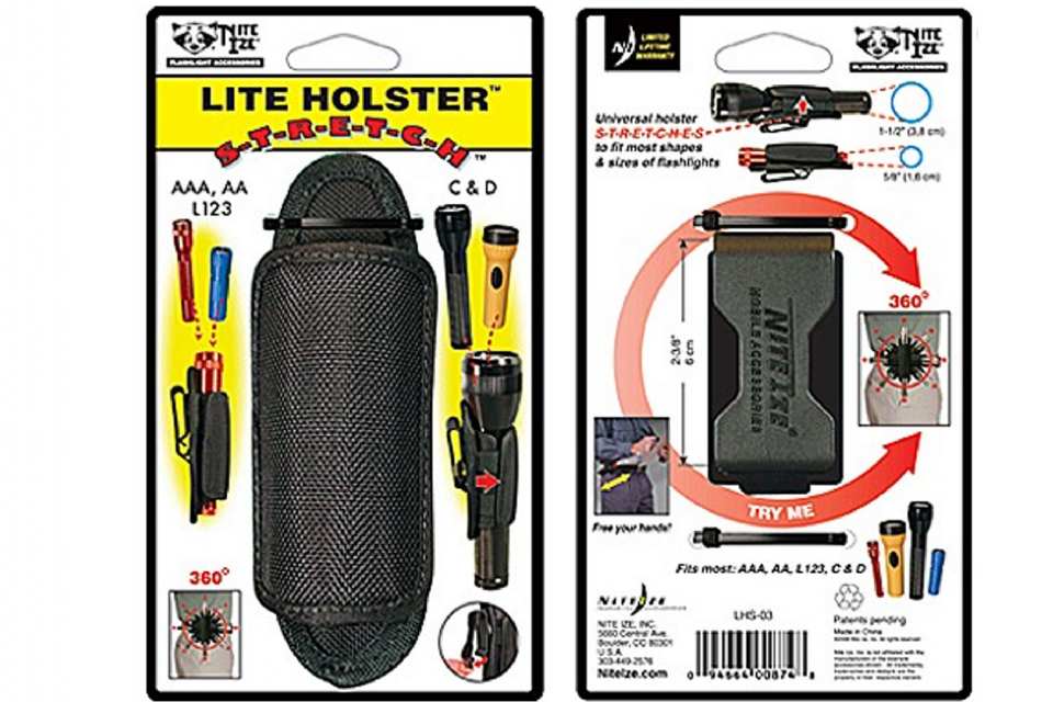 ETUI NYLON ROTATIF POUR LAMPE TORCHE