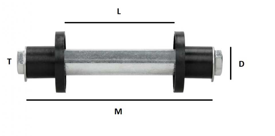 AXE POUR ROUE BROUETTE