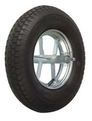 ROUE BROUETTE AXE MÉTAL GALVA 150L